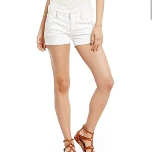 Miss Me Cream Denim Sailor Style Mid-Rise Shorts 31